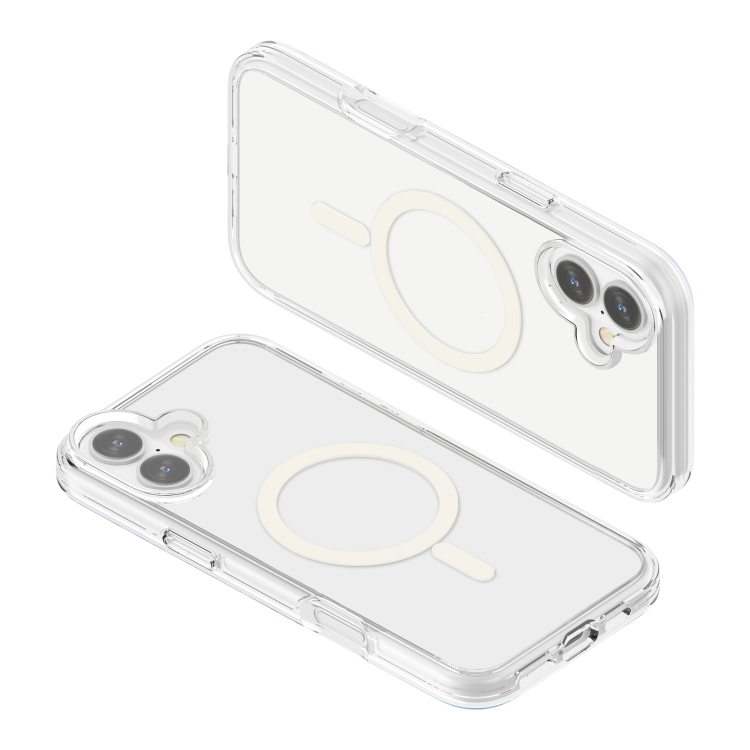 For iPhone 16 Terminator Style Transparent MagSafe Magnetic Phone Case(Transparent) For iPhone 16 Terminator Style Transparent MagSafe Magnetic Phone Case(Transparent)