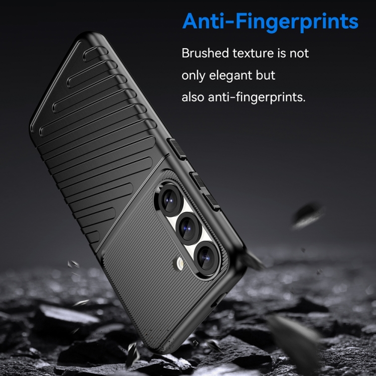 For Samsung Galaxy S25 5G Thunderbolt Shockproof TPU Phone Case(Black) For Samsung Galaxy S25 5G Thunderbolt Shockproof TPU Phone Case(Black)