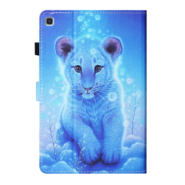 For Samsung Galaxy Tab S6 Lite P610 / P615 Colored Drawing Stitching Horizontal Flip Leather Case, with Holder & Card Slots(Little Tiger) - 2