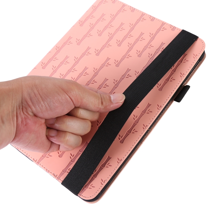 For iPad Air / Air 2 / 9.7 2018 Lucky Bamboo Pattern Leather Tablet Case(Pink)