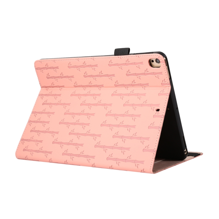 For iPad 10.2 Lucky Bamboo Pattern Leather Tablet Case(Pink)