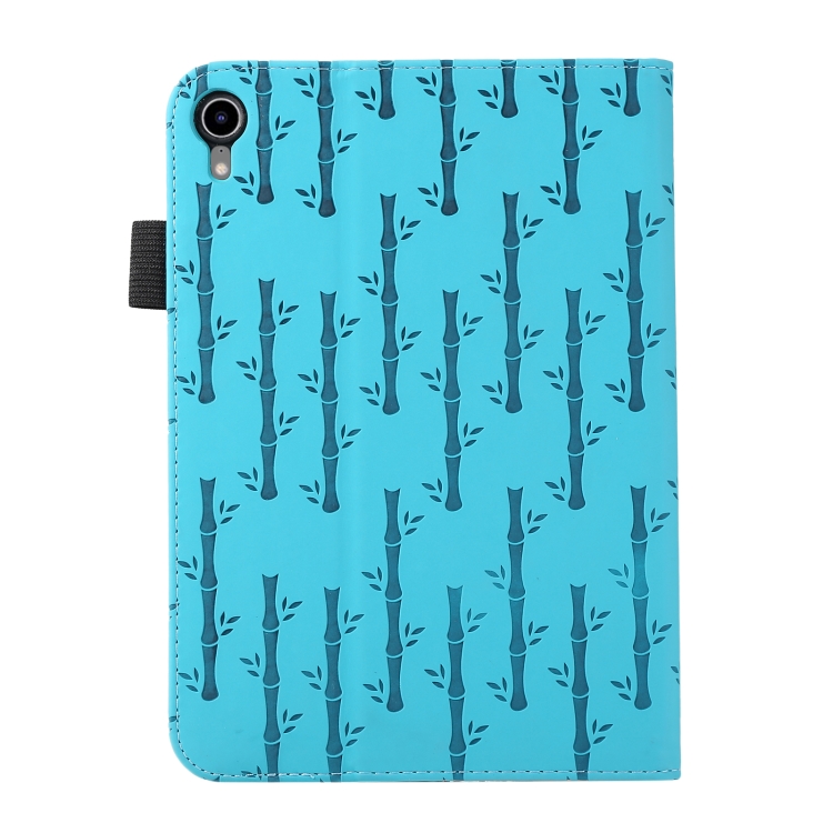 For iPad mini 2024 / mini 6 Lucky Bamboo Pattern Leather Tablet Case(Blue) For iPad mini 2024 / mini 6 Lucky Bamboo Pattern Leather Tablet Case(Blue)