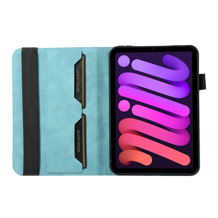 For iPad mini 2024 / mini 6 Lucky Bamboo Pattern Leather Tablet Case(Blue) For iPad mini 2024 / mini 6 Lucky Bamboo Pattern Leather Tablet Case(Blue)