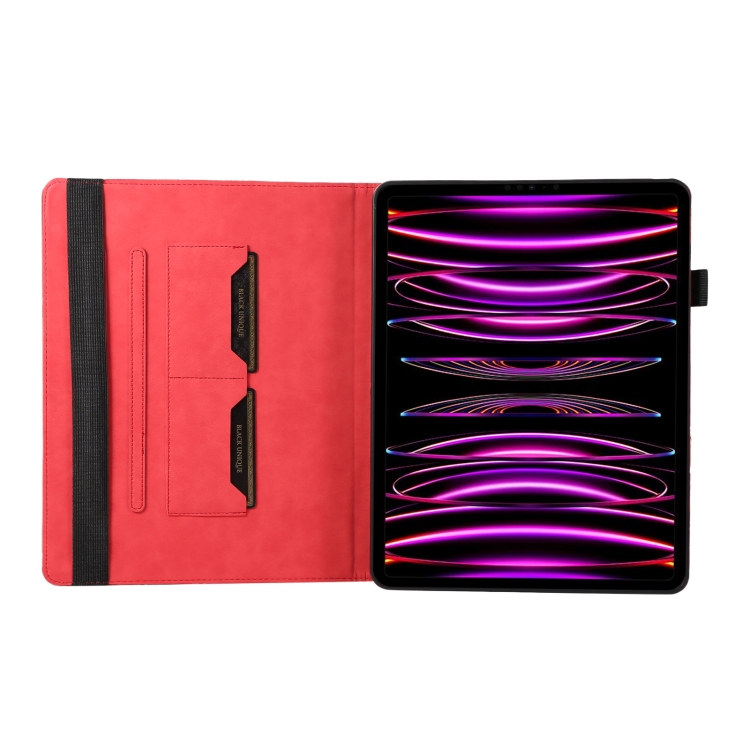 For iPad Pro 12.9 2022 / 2021 Lucky Bamboo Pattern Leather Tablet Case(Red) For iPad Pro 12.9 2022 / 2021 Lucky Bamboo Pattern Leather Tablet Case(Red)