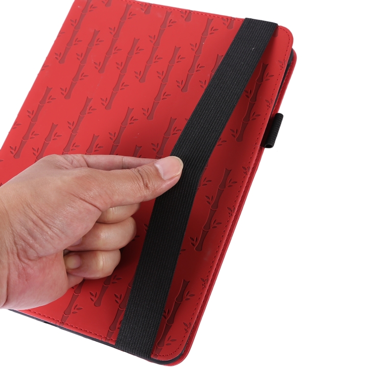 For iPad Pro 12.9 2022 / 2021 Lucky Bamboo Pattern Leather Tablet Case(Red) For iPad Pro 12.9 2022 / 2021 Lucky Bamboo Pattern Leather Tablet Case(Red)