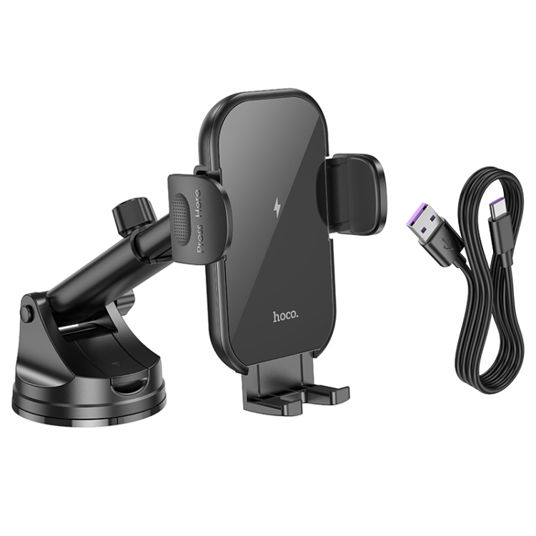hoco HW5 Journey Wireless Fast Charging Center Console Car Holder(Black) hoco HW5 Journey Wireless Fast Charging Center Console Car Holder(Black)