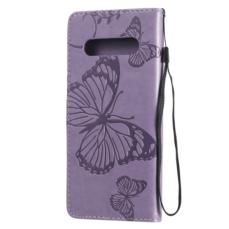 For LG V60 3D Butterflies Embossing Pattern Horizontal Flip Leather Case with Holder & Card Slot & Wallet(Purple) - 2