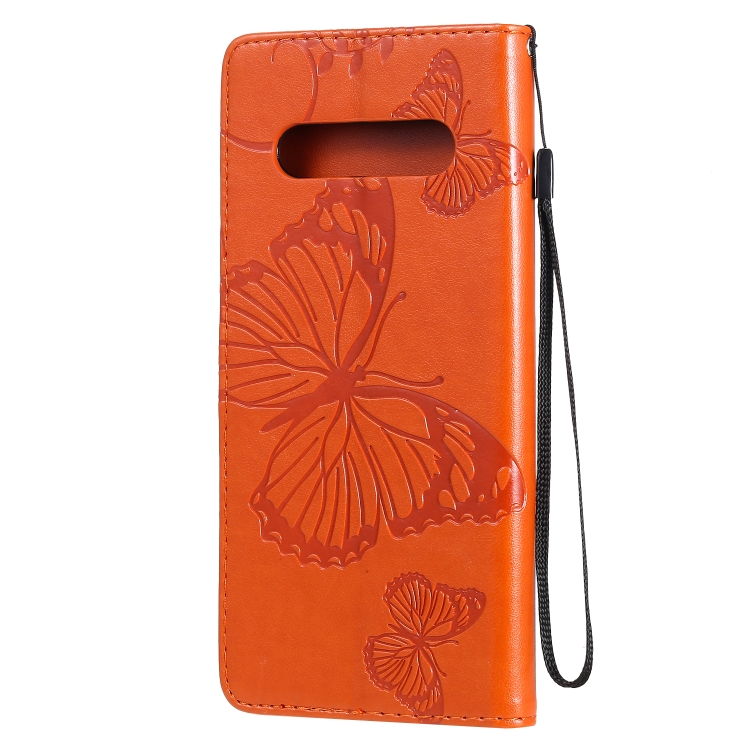 For LG V60 3D Butterflies Embossing Pattern Horizontal Flip Leather Case with Holder & Card Slot & Wallet(Orange) - 2