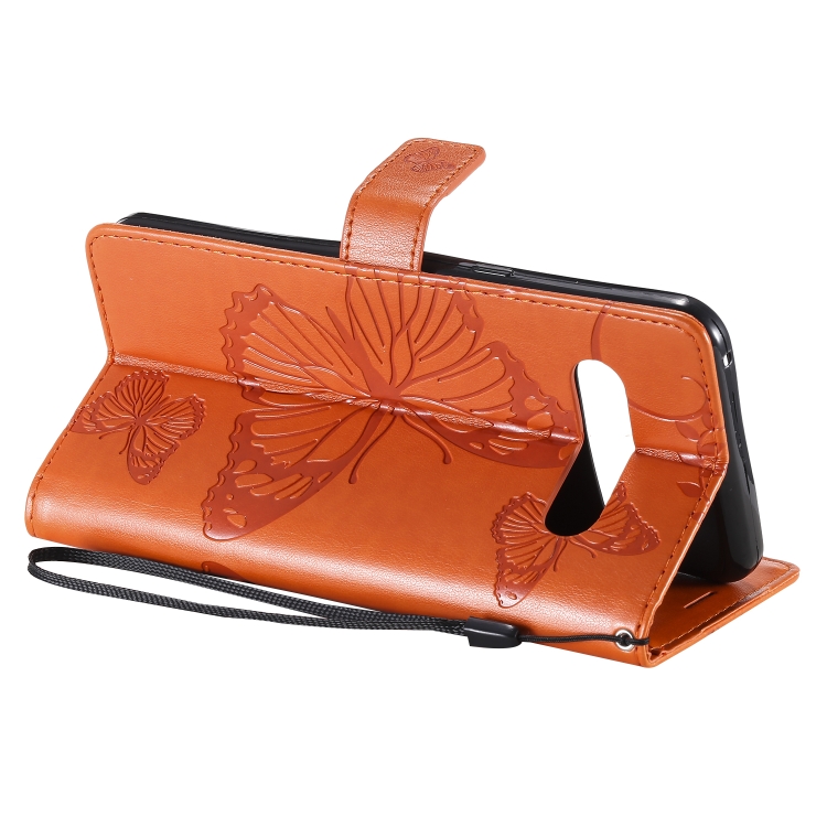 For LG V60 3D Butterflies Embossing Pattern Horizontal Flip Leather Case with Holder & Card Slot & Wallet(Orange) - 4