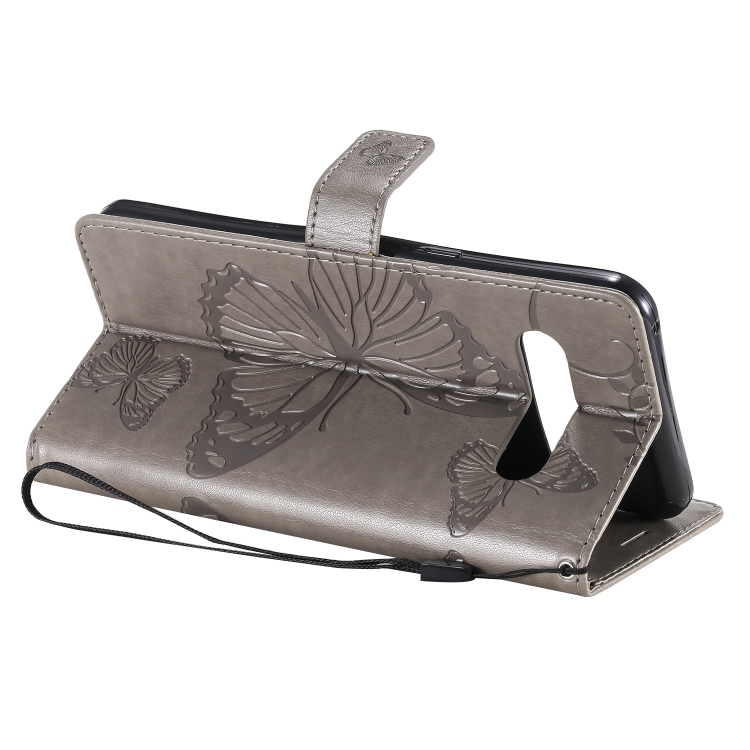 For LG V60 3D Butterflies Embossing Pattern Horizontal Flip Leather Case with Holder & Card Slot & Wallet(Grey) - 4