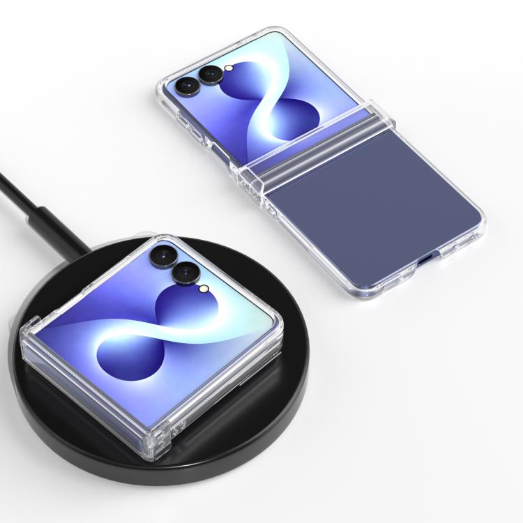 For Galaxy Z Flip8 5G 3 in 1 PC Transparent Shockproof Protective Phone Case(Transparent)