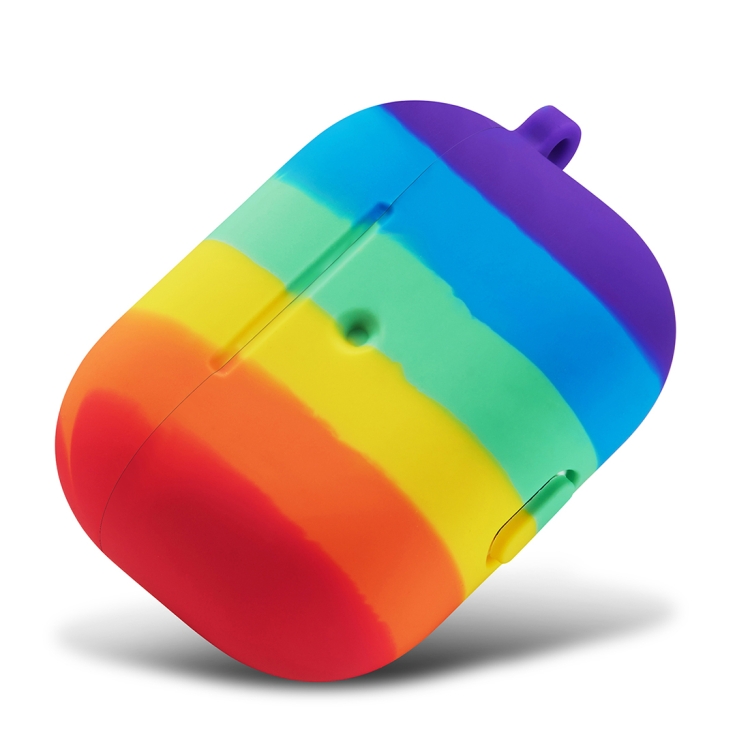 For AirPods Pro Rainbow Color Earphone Protective Case with Hook For AirPods Pro Rainbow Color Earphone Protective Case with Hook