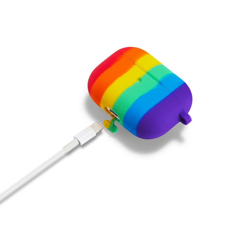 For AirPods Pro Rainbow Color Earphone Protective Case with Hook For AirPods Pro Rainbow Color Earphone Protective Case with Hook