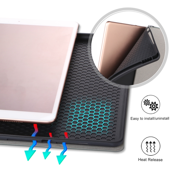 For iPad Air (2019) Electric Pressed Horizontal Flip Leather Case with Pen Slot & Holder without Keyboard(Grey) For iPad Air (2019) Electric Pressed Horizontal Flip Leather Case with Pen Slot & Holder without Keyboard(Grey)
