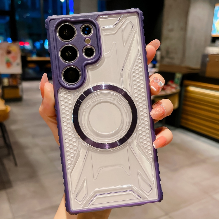 For Samsung Galaxy S23 Ultra 5G CD Texture Magsafe Phone Case(Dark Purple) For Samsung Galaxy S23 Ultra 5G CD Texture Magsafe Phone Case(Dark Purple)