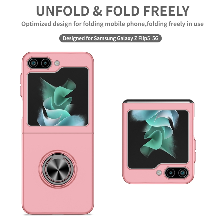 For Samsung Galaxy Z Flip6 5G Armor Ring Holder Phone Case(Pink) For Samsung Galaxy Z Flip6 5G Armor Ring Holder Phone Case(Pink)