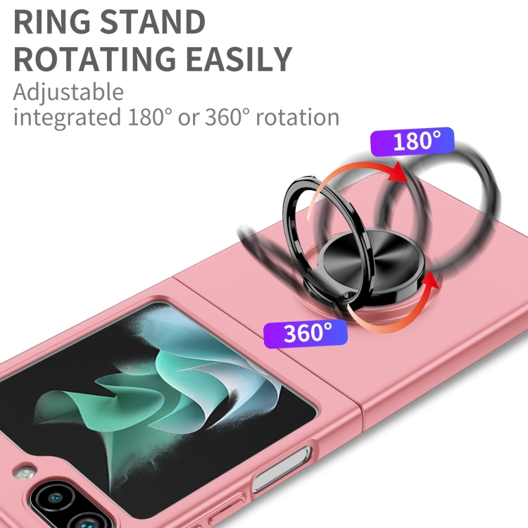 For Samsung Galaxy Z Flip6 5G Armor Ring Holder Phone Case(Pink) For Samsung Galaxy Z Flip6 5G Armor Ring Holder Phone Case(Pink)