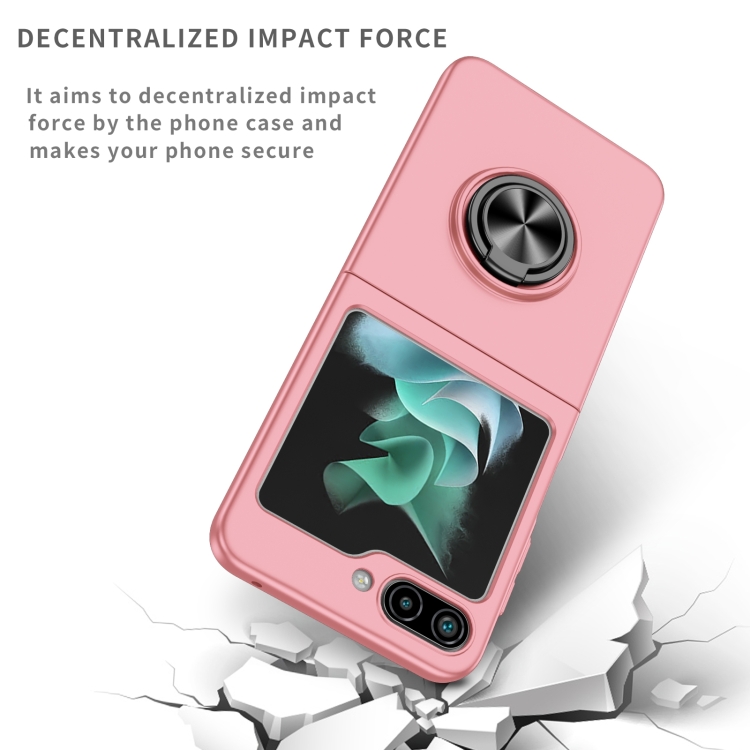 For Samsung Galaxy Z Flip6 5G Armor Ring Holder Phone Case(Pink) For Samsung Galaxy Z Flip6 5G Armor Ring Holder Phone Case(Pink)