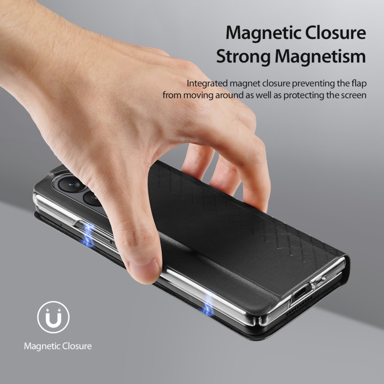 For Samsung Galaxy Z Fold5 5G DUX DUCIS Bril Series PU + TPU Phone Case(Black) - 3