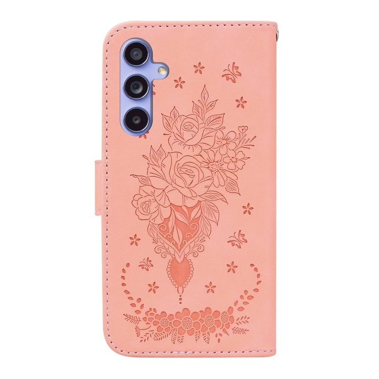 For Samsung Galaxy S23 FE 5G Butterfly Rose Embossed Leather Phone Case(Pink) For Samsung Galaxy S23 FE 5G Butterfly Rose Embossed Leather Phone Case(Pink)
