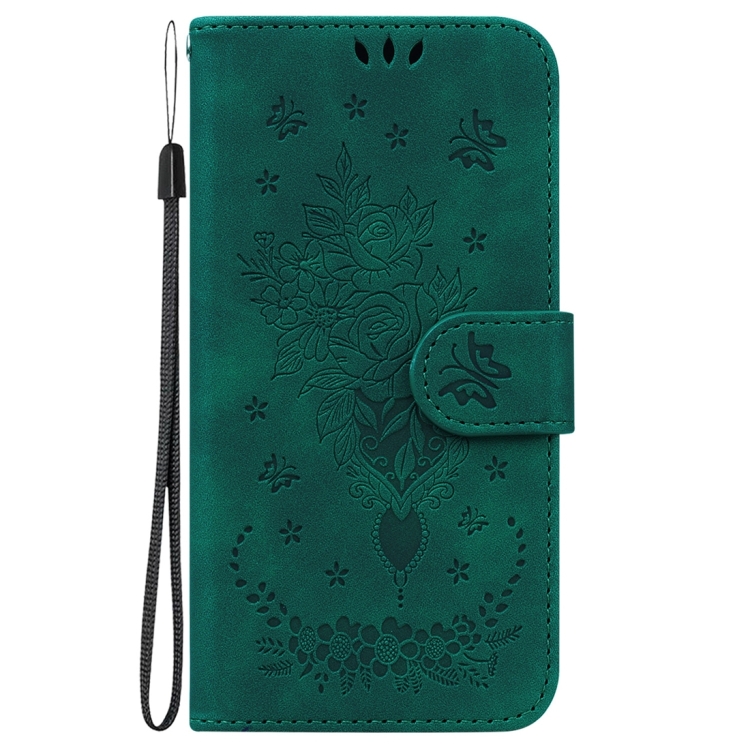 For Samsung Galaxy S24 Ultra 5G Butterfly Rose Embossed Leather Phone Case(Green) For Samsung Galaxy S24 Ultra 5G Butterfly Rose Embossed Leather Phone Case(Green)
