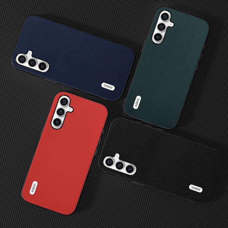 For Samsung Galaxy S23 FE 5G ABEEL Genuine Leather Luolai Series Phone Case(Red) For Samsung Galaxy S23 FE 5G ABEEL Genuine Leather Luolai Series Phone Case(Red)