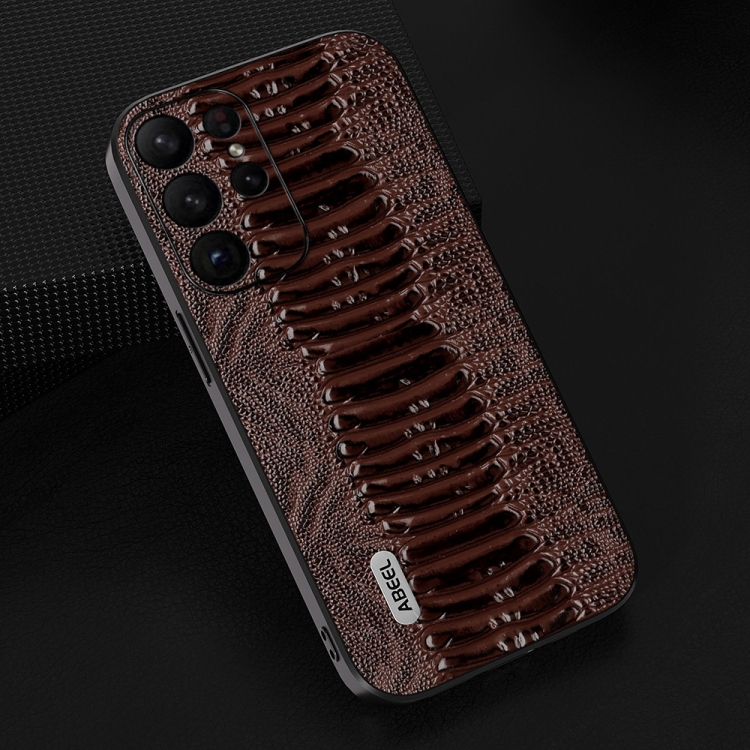 For Samsung Galaxy S23 5G ABEEL Genuine Leather Weilai Series Phone Case(Coffee) For Samsung Galaxy S23 5G ABEEL Genuine Leather Weilai Series Phone Case(Coffee)