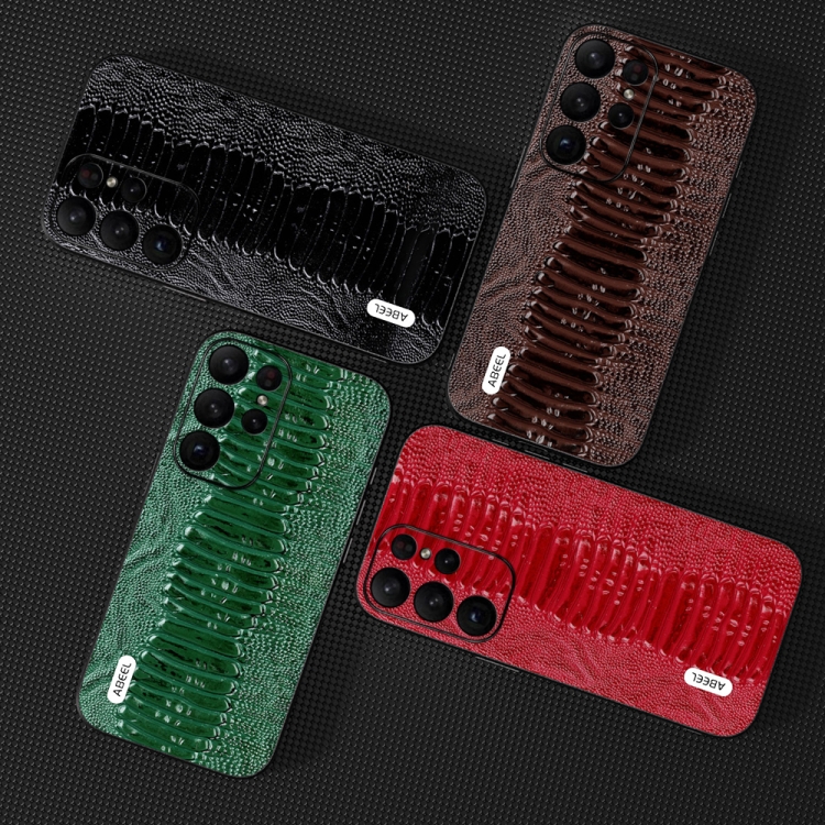 For Samsung Galaxy S23 5G ABEEL Genuine Leather Weilai Series Phone Case(Coffee) For Samsung Galaxy S23 5G ABEEL Genuine Leather Weilai Series Phone Case(Coffee)