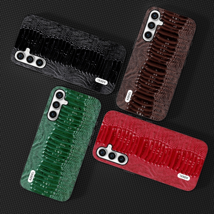 For Samsung Galaxy S23 FE 5G ABEEL Genuine Leather Weilai Series Phone Case(Black) For Samsung Galaxy S23 FE 5G ABEEL Genuine Leather Weilai Series Phone Case(Black)