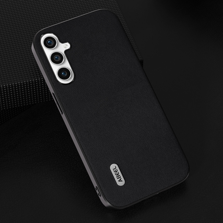 For Samsung Galaxy S23 FE 5G ABEEL Genuine Leather Xiaoya Series Phone Case(Black) For Samsung Galaxy S23 FE 5G ABEEL Genuine Leather Xiaoya Series Phone Case(Black)