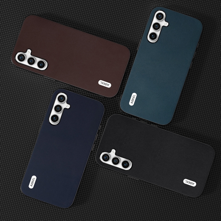 For Samsung Galaxy S23 FE 5G ABEEL Genuine Leather Xiaoya Series Phone Case(Black) For Samsung Galaxy S23 FE 5G ABEEL Genuine Leather Xiaoya Series Phone Case(Black)