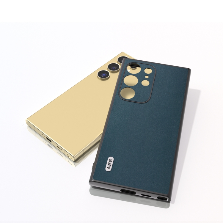 For Samsung Galaxy S24 Ultra 5G ABEEL Genuine Leather Xiaoya Series Phone Case(Dark Green) For Samsung Galaxy S24 Ultra 5G ABEEL Genuine Leather Xiaoya Series Phone Case(Dark Green)