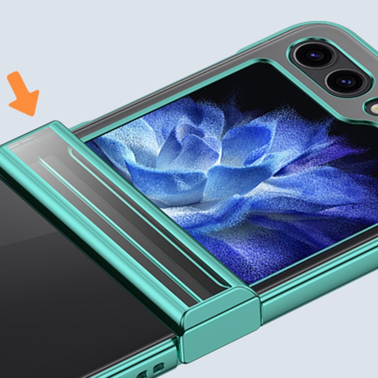 For Samsung Galaxy Z Flip5 Electroplated Three-piece Set Phone Case(Green) For Samsung Galaxy Z Flip5 Electroplated Three-piece Set Phone Case(Green)