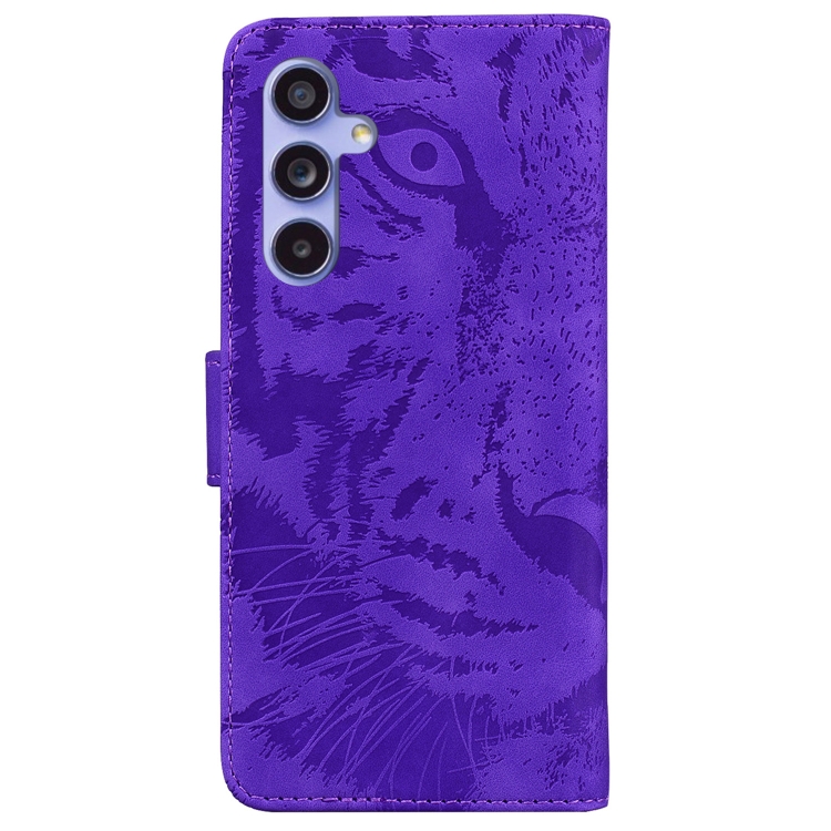 For Samsung Galaxy S23 FE 5G Tiger Embossing Pattern Flip Leather Phone Case(Purple) For Samsung Galaxy S23 FE 5G Tiger Embossing Pattern Flip Leather Phone Case(Purple)