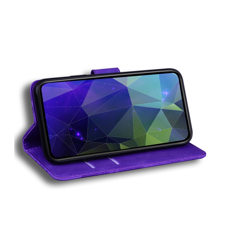 For Samsung Galaxy S23 FE 5G Tiger Embossing Pattern Flip Leather Phone Case(Purple) For Samsung Galaxy S23 FE 5G Tiger Embossing Pattern Flip Leather Phone Case(Purple)