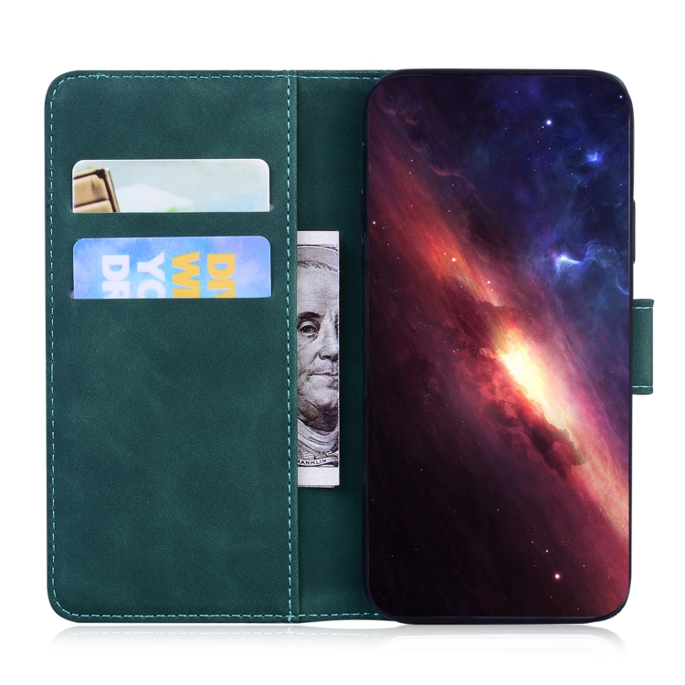 For iPhone 16 Plus Tiger Embossing Pattern Leather Phone Case(Green) For iPhone 16 Plus Tiger Embossing Pattern Leather Phone Case(Green)