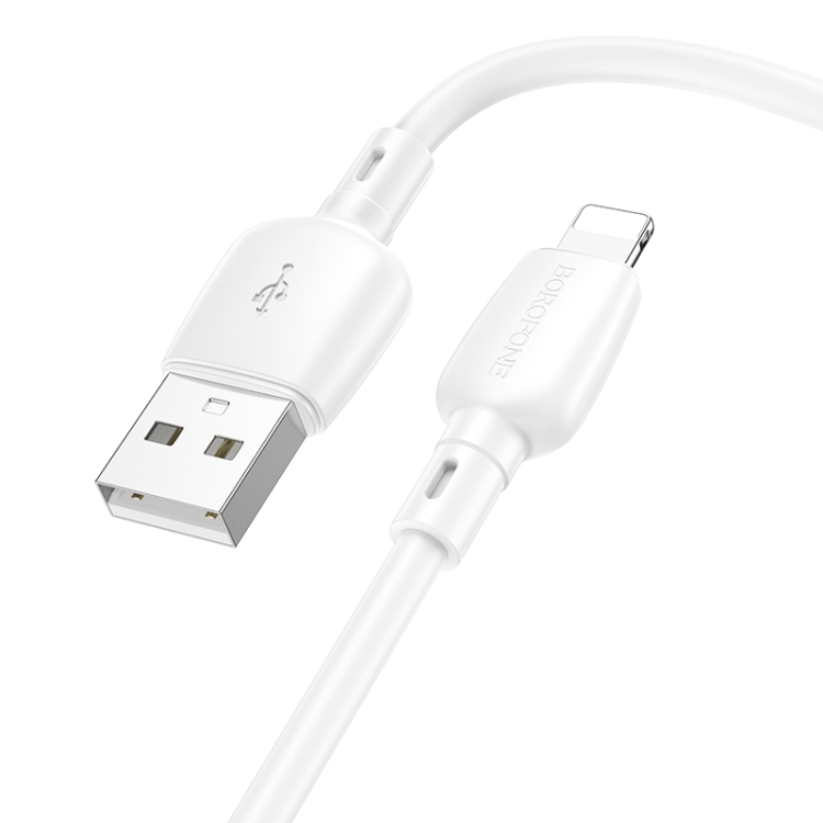 Borofone BX93 2.4A USB to 8 Pin Data Cable, Length: 1m(White) Borofone BX93 2.4A USB to 8 Pin Data Cable, Length: 1m(White)