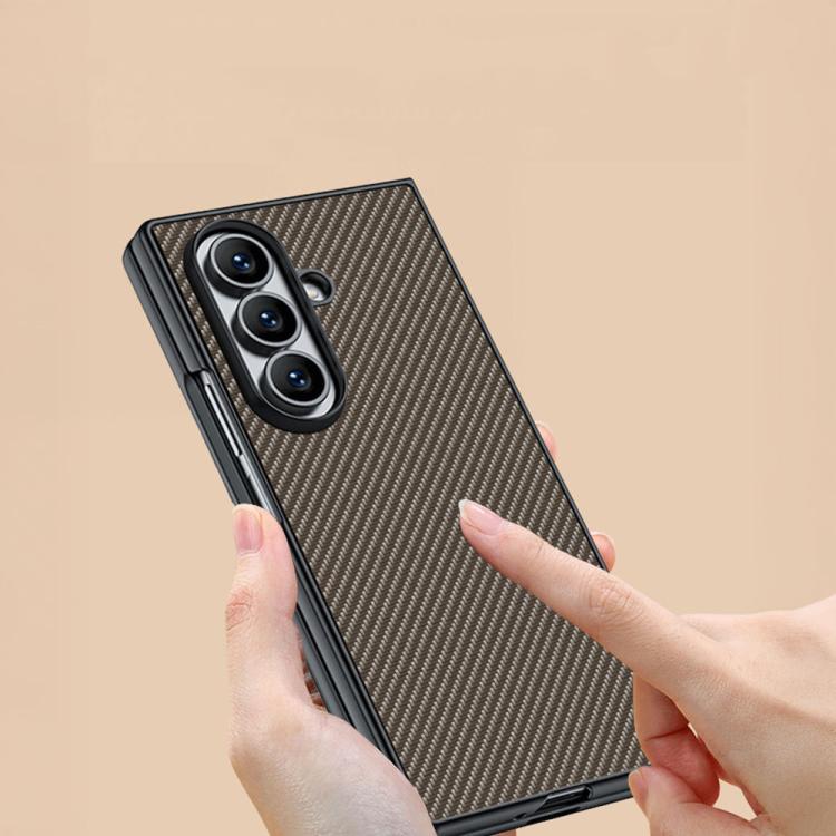 For Galaxy Z Fold8 5G Ultra-thin Carbon Fiber Texture Printing Phone Case(Black)