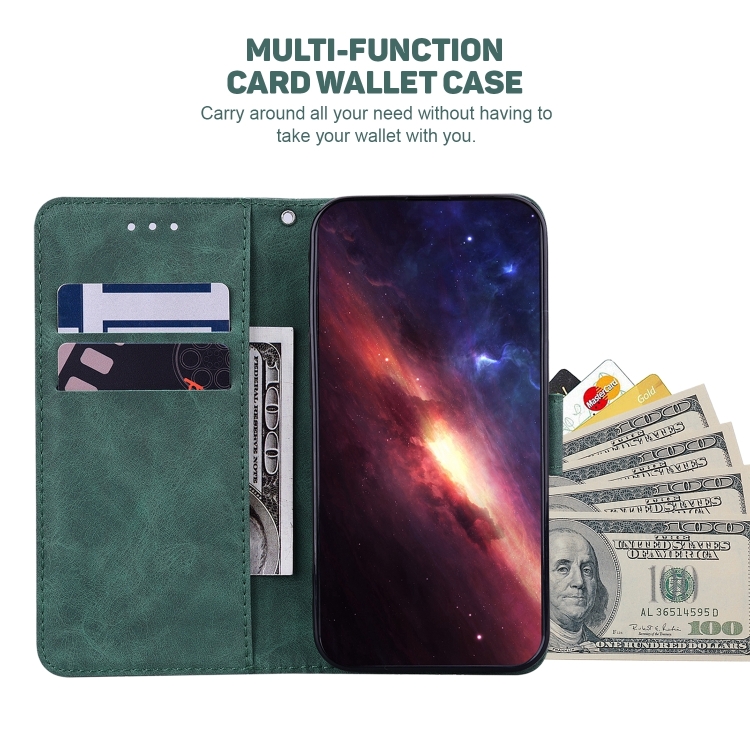 For iPhone 16 Plus Geometric Embossed Leather Phone Case(Green) For iPhone 16 Plus Geometric Embossed Leather Phone Case(Green)