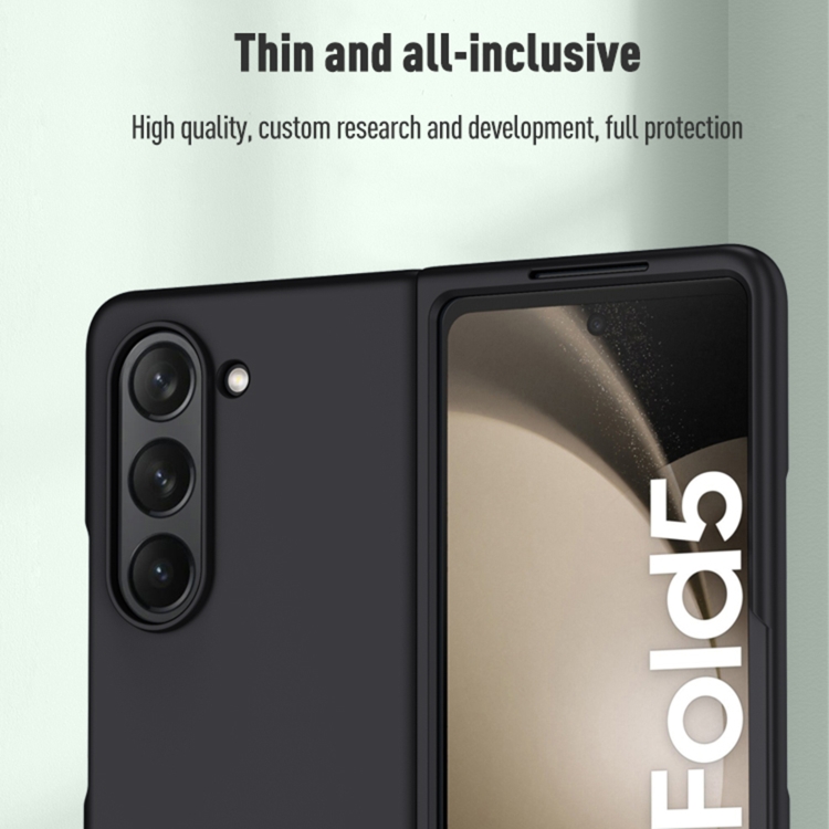 For Samsung Galaxy Z Fold5 Skin Feel 360 Shockproof PC Protective Phone Case(Black) For Samsung Galaxy Z Fold5 Skin Feel 360 Shockproof PC Protective Phone Case(Black)