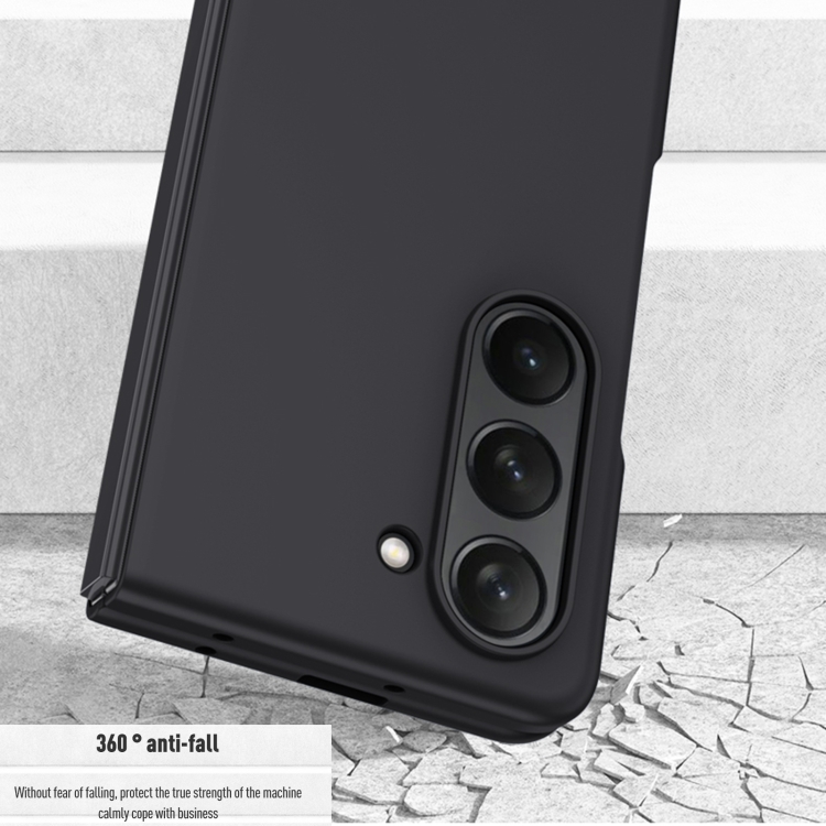 For Samsung Galaxy Z Fold5 Skin Feel 360 Shockproof PC Protective Phone Case(Black) For Samsung Galaxy Z Fold5 Skin Feel 360 Shockproof PC Protective Phone Case(Black)
