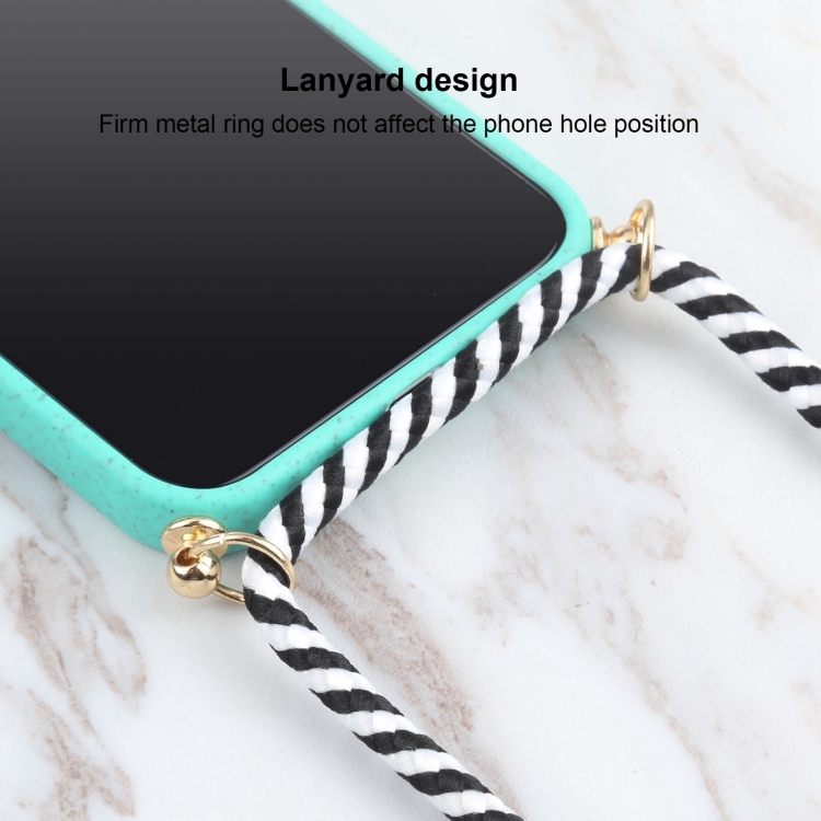 For iPhone 16 Pro Wheat Straw TPU Shockproof Phone Case with Neck Lanyard(Green) For iPhone 16 Pro Wheat Straw TPU Shockproof Phone Case with Neck Lanyard(Green)