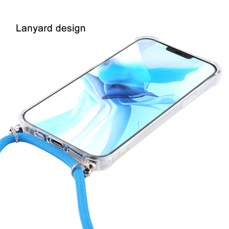 For iPhone 16 Plus Four-Corner Shockproof Transparent TPU Case with Lanyard(Black Gold) For iPhone 16 Plus Four-Corner Shockproof Transparent TPU Case with Lanyard(Black Gold)