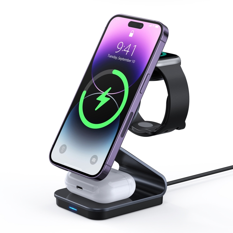 DUZZONA W15 15W 3 in 1 Transparent Magnetic Suction Wireless Charging Stand DUZZONA W15 15W 3 in 1 Transparent Magnetic Suction Wireless Charging Stand