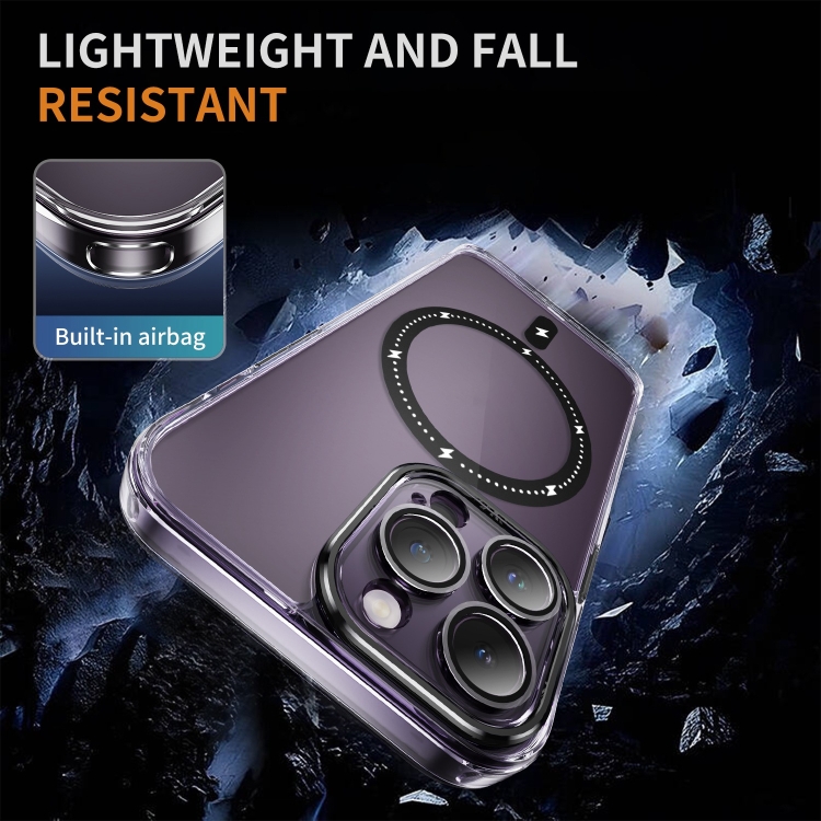 For iPhone 15 Airbag Shockproof MagSafe Phone Case(Black) For iPhone 15 Airbag Shockproof MagSafe Phone Case(Black)