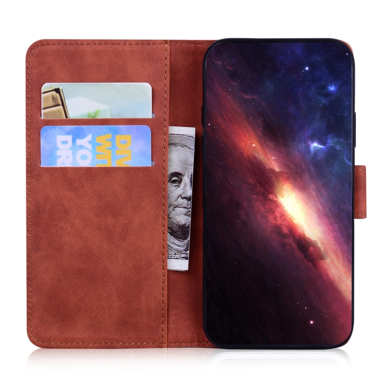 For iPhone 14 Plus Skin Feel Pure Color Flip Leather Phone Case(Brown) For iPhone 14 Plus Skin Feel Pure Color Flip Leather Phone Case(Brown)