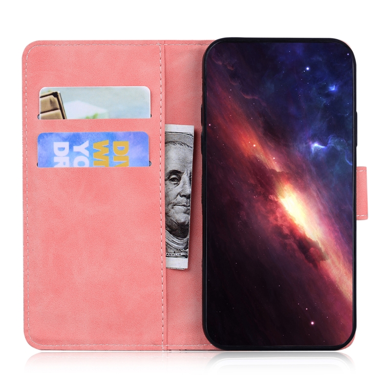 For iPhone 16 Skin Feel Pure Color Flip Leather Phone Case(Pink) For iPhone 16 Skin Feel Pure Color Flip Leather Phone Case(Pink)