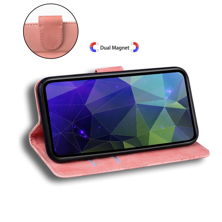 For iPhone 16 Skin Feel Pure Color Flip Leather Phone Case(Pink) For iPhone 16 Skin Feel Pure Color Flip Leather Phone Case(Pink)