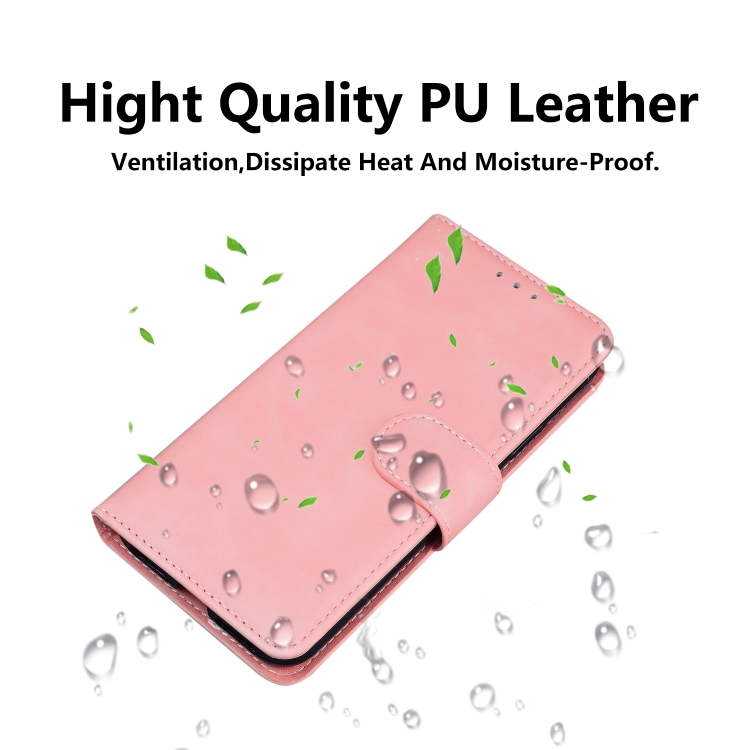 For iPhone 16 Skin Feel Pure Color Flip Leather Phone Case(Pink) For iPhone 16 Skin Feel Pure Color Flip Leather Phone Case(Pink)