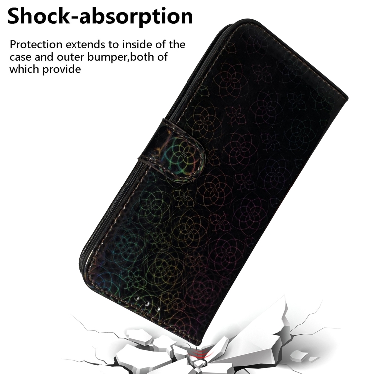 For iPhone 16 Pro Colorful Magnetic Buckle Leather Phone Case(Black) For iPhone 16 Pro Colorful Magnetic Buckle Leather Phone Case(Black)
